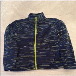 Eddie Bauer Blue and Green Fleece Zip Up Boys Size S (7/8)